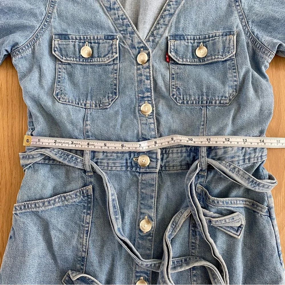 Levi’s Bryn Denim Shirt Dress in Midwash Blue Sz S - Picture 5 of 8